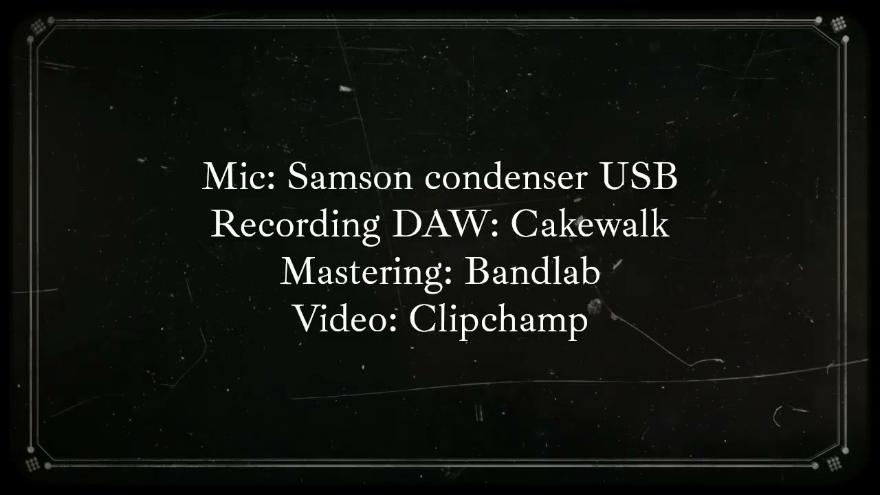 Kuya Manzano's home recording setup: Samson condenser USB mic, Cakewalk, Bandlab mastering and Clipchamp video
